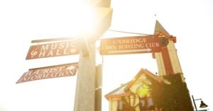 Photo of signpost in Uxbridge, Ontario