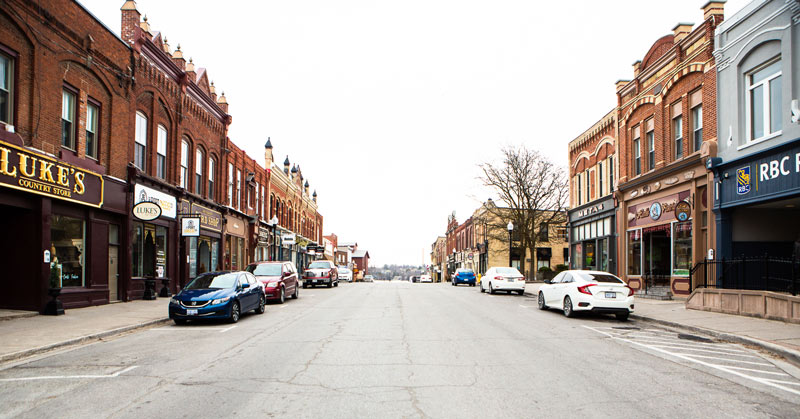 Downtown Port Perry streetscape.