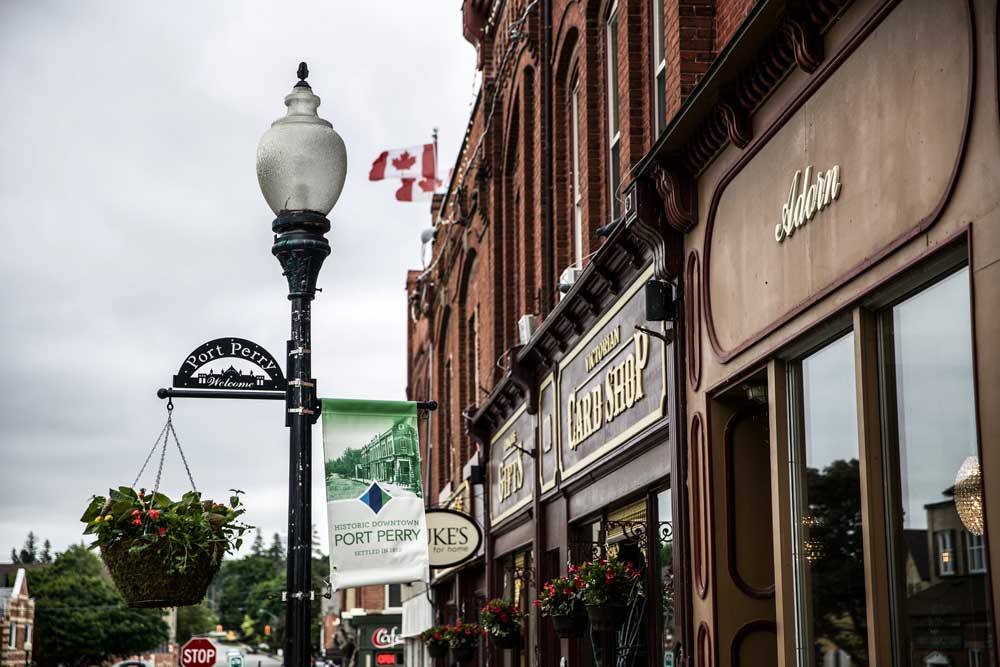 Streetscape of Downtown Port Perry.