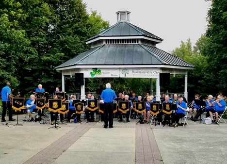 Concert at Rotary Park in front of the gazebo.