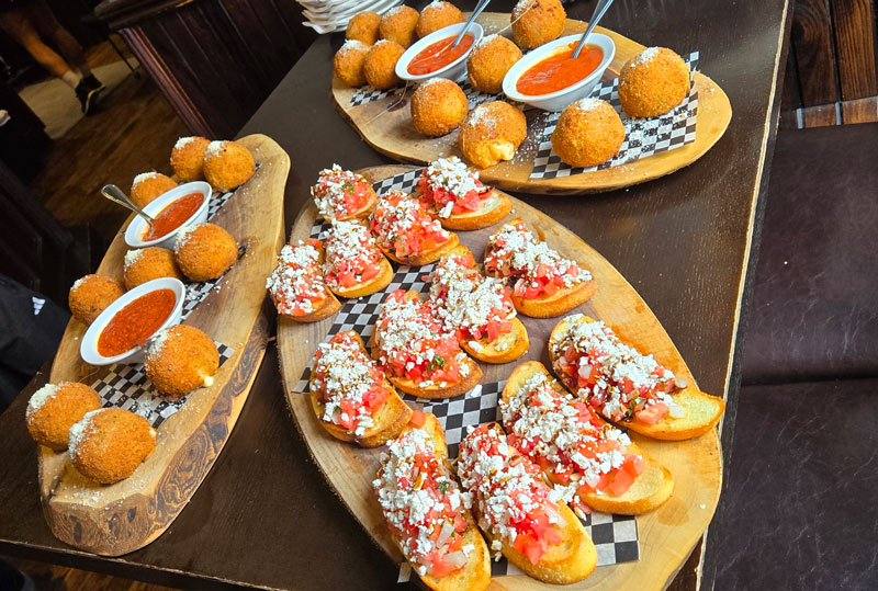 Appetizers on platters from Corrado's.